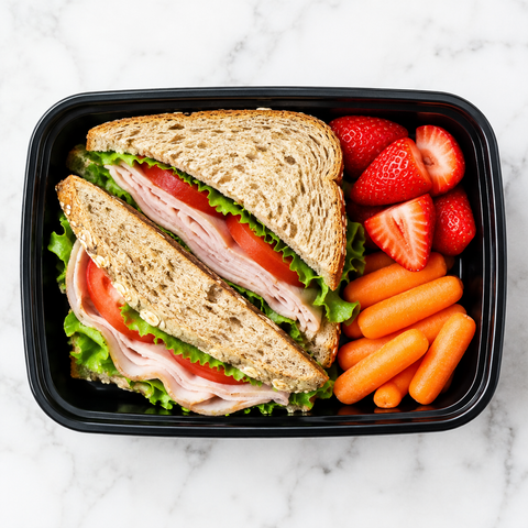Sándwich de Jamón Pavo con Lechuga y Tomate Fresco